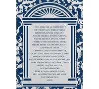 XTVVTODJXT Prayer of St. Francis Canvas Wall-Art, Christian Inspirational Serenity Prayer Poster, Vintage Style Religious Home Decor(Framed,08x12inch(20x30cm))
