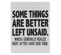 XTVVTODJXT Some Things Are Better Left Unsaid Metal Tin Sign 8 X 12 in Apology Wall Decor for Women Men Inspirational Quote Home