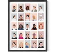 XTVVTODJXT Women's History Month Decor: Educational Set with Inspirational Quotes, Aesthetic Feminist Wall-Art for School, Office & Bulletin Board Display(Unframed,08x12inch(20x30cm))