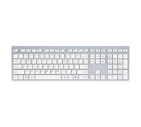 xtwosogrr Compatible avec Le Clavier Double Mode sans Fil A4tech Fbx50c, 108 Touches, Clavier Silencieux Portable léger de Type C pour Ordinateur Portable (White)