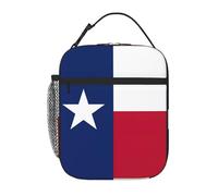 XTYGETY Boîte à déjeuner isotherme avec imprimé drapeau du Texas pour homme et femme réutilisable