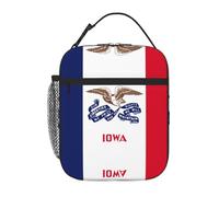 XTYGETY Boîte à déjeuner isotherme réutilisable avec imprimé drapeau de l'État de l'Iowa pour homme et femme