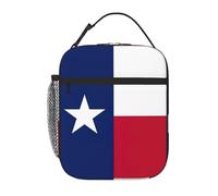 XTYGETY Boîte à déjeuner isotherme réutilisable avec imprimé drapeau de l'État du Texas pour le bureau, le travail, les voyages