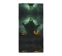XTYGETY Green Ghost Horror Halloween Citrouille Print Kitchen Bath Towels Hand Towel Dish Towels Absorbent Towel For Bathroom For Home Travel