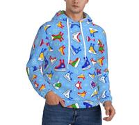 XTYGETY Hockey Elements Creative Pattern Print Adult Men Fleece Hoodies Sweatshirts Sweats à capuche doux avec poches pour hommes, Noir , S