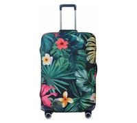 XTYGETY Hojas Tropicales Y Flores Housse de protection pour valises de 45,7 à 81,3 cm, Noir , XL