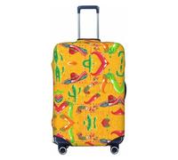 XTYGETY Housse de protection pour valises de 45,7 à 81,3 cm - Motif chapeau de chair et piment, Noir , L