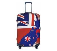 XTYGETY Map04 Housse de protection pour valises de 45,7 à 81,3 cm Motif drapeau de la Nouvelle-Zélande, Noir , L