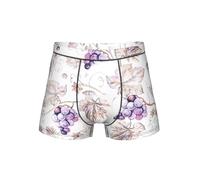 XTYGETY Sous-vêtements pour homme avec imprimé feuilles de raisin, caleçons boxeurs avec ceinture flexible et respirant, Noir , 4XL