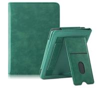 Xuanbeier Étui de Protection Compatible avec Kobo Clara Color/BW/2E & Tolino Shine Color/5/4 6" e-Book avec Dragonne et Fonction Veille/Réveil Automatique, Vert