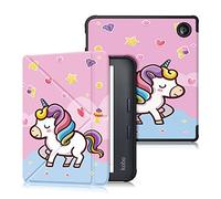 Xuanbeier Étui Housse Coque TPU pour Tolino Vision Color/Kobo Libra Colour 2024/Kobo Libra 2/Tolino Vision 6 avec Fonction Support,Licorne