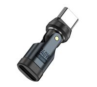 Xuancai Adaptateur USB C rotatif à 540 ° PD240 W - Charge rapide - Connecteurs de courant 5 A - Alliage d'aluminium ABS - Durabilité - Connecteurs rapides coudés USB C