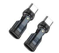 Xuancai Adaptateur USB C rotatif à 540 ° PD240 W - Charge rapide - Connecteurs de courant 5 A - Alliage d'aluminium ABS - Durabilité - Connecteurs rapides coudés USB C