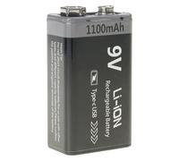 Xuancai Batterie au lithium rechargeable 6F22 800 mAh/1100 mAh 9 V pour équipement auditif professionnel et électronique de tous les jours