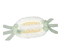 Xuancai Bonnet victorien fait à la main avec dentelle nœud paille Panama Soleil pour les amateurs de mode Teaparty Costume de coiffe victorien, Vert, Taille unique