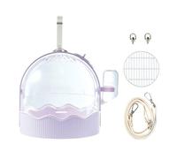 Xuancai Cage de transport portable pour petit animal domestique avec bouteille d'eau de 60 ml et cadre de station - Sac de transport pour perroquet de voyage avec cadre de station