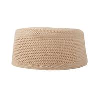 Xuancai Chapeau de prière pour homme en crochet Ramazan Hijabs Arabe Chapeau rond respirant Turban Crâne Casquettes Chapeaux respirants Casquettes musulmanes, beige, M