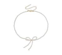 Xuancai Collier à breloques tendance avec perles de verre pour femme - Cadeau de vacances - Collier ras du cou court en perles, taille unique, Comme décrit, Comme décrit.