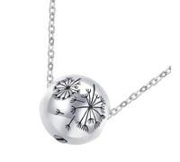 Xuancai Collier commémoratif avec pendentif pissenlit élégant pour cendres commémoratif de votre animal de compagnie et de votre famille - Urne en acier inoxydable