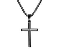 Xuancai Collier élégant avec pendentif crucifix - Hypoallergénique - Longueur réglable - Bijoux