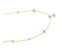 Xuancai Collier élégant avec pendentif en forme de plante à quatre feuilles - Texture métallique - Pour fête et usage quotidien