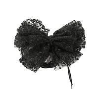 Xuancai Collier ras du cou élégant en tissu pour femme avec nœud papillon et chaîne à lacets - Collier ras du cou tendance à fleurs pour femme, taille unique, Comme décrit, Comme décrit.