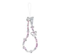 Xuancai Coréen Mode Bowknot Fleur Chaîne Téléphone Lanière Acrylique Perle Téléphone Charm Keychain Sac à Dos Ornement