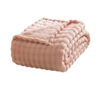 Xuancai Couverture en fausse fourrure de lapin double face avec flanelle luxueuse et chaude pour n'importe quelle pièce 100 x 150 cm