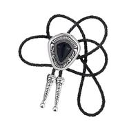 Xuancai Cravate Western Lariat Totems Cravate Collier Costume pour Pull Chemise Lariat Cravate Western Bijoux Cravate pour Femme, Noir , taille unique