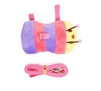 Xuancai Ensemble harnais pour petit animal de compagnie, laisse et furets, harnais en peluche douce avec clochettes de sécurité pour lapins, chats, chiens, petits animaux de compagnie, gilets pour