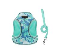 Xuancai Harnais sécurisé pour chiens de petite taille sans traction respirant harnais laisse harnais pour animal domestique design confortable