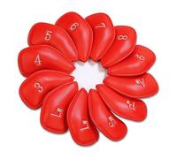 Xuancai Lot de 12 housses de protection en cuir PU imperméable pour club de golf - Accessoires cadeaux pour golfeurs - Housse de protection en polyuréthane souple et durable
