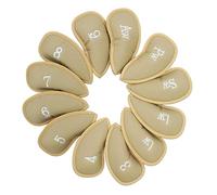 Xuancai Lot de 12 housses de protection en cuir PU imperméable pour club de golf - Accessoires cadeaux pour golfeurs - Housse de protection en polyuréthane souple et durable