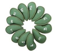 Xuancai Lot de 12 housses de protection en cuir PU imperméable pour club de golf - Accessoires cadeaux pour golfeurs - Housse de protection en polyuréthane souple et durable