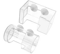 Xuancai Lot de 2 mangeoires à poissons pour petits aquariums, empêche les aliments de flotter, maintient les réservoirs d'eau transparents, mangeoires à poissons avec ventouse