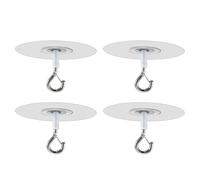 Xuancai Lot de 4 crochets de montage adhésifs puissants transparents pour décoration intérieure et extérieure et lumières