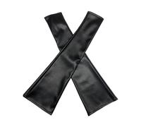 Xuancai Mitaines longues en cuir synthétique pour femme, longueur coude, noir, pour mariage, opéras, fête, costume en cuir PU, chauffe-bras, Noir , taille unique