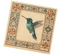 Xuancai Nature Inspire Ensemble de broderie pour débutants avec tissu résistant au lavage Décoration murale Thème nature Croix