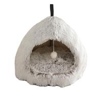 Xuancai Niche en peluche pour chats - Coussin amovible en coton pour divers petits chiens - Pour l'hiver et le sommeil