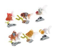 Xuancai Poisson de collection pour décoration d'aquarium, aménagement paysager, décoration de dessin animé, statue en plastique petit espace modèles décoratifs