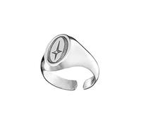 Xuancai Sweet Cool Tempérament Quatre étoiles Hip Hop Open Cold Design Simple Forme Croix pour Couple Femmes Filles Bague étoile pour Femme, taille unique, Comme décrit, Comme décrit.