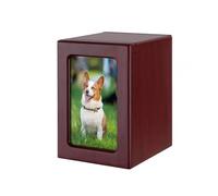 Xuancai Urne funéraire pour chien - Cadeau pour perte de cendres - Cadre photo en bois massif - Fournitures pour chiens - Urnes funéraires pour chats