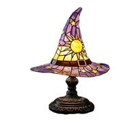 Xuancai Veilleuse magique en forme de chapeau de magicien alimentée par USB - Lampe de table mystérieuse en forme de chapeau de sorcière - Décoration de salon ou de chambre à coucher - Veilleuse
