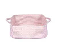 XUANGUO Panier de rangement en corde de coton tissée avec poignées pour organiser les étagères, les placards, les petits chats et les chiens, panier décoratif rectangulaire pour chambre d'enfant,