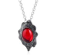 XUANHEY DMC Cosplay Collier Amulette Rouge Pendentif Anime Bijoux Comic Con Fans Collection Fête Halloween Carnaval Costume Accessoires