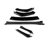Xuanqingyi Store Compatible avec A7 15-18 Splitters pare-chocs avant voiture Spoiler lèvres Jupes latérales Extensions Angle d'enroulement arrière Kit de corps(Gloss Black)