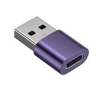 Xuanxi Adaptateur USB C vers A 480 Mbps charge rapide et synchronisation boîtier en métal pour ordinateur portable, tablette, appareils mobiles C vers A