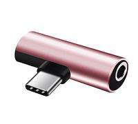 Xuanxi Adaptateur USB C vers prise jack 3,5 mm 2 en 1 pour casque de type C vers prise auxiliaire
