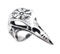 Xuanxi Anneaux réglables en forme de tête d'oiseau en alliage de zinc léger et confortable - Accessoire unisexe pour les amateurs d'histoire - En alliage de zinc réglable