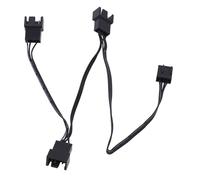 Xuanxi Câble d'extension d'alimentation pour ventilateur 4 broches - Câble répartiteur pour ventilateur PC - Noir - Connecteurs 30 cm
